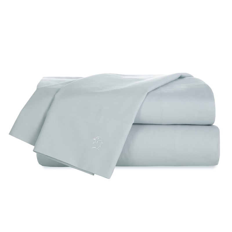 Southern Tide Cotton Twill Sheet Set - 100% Cotton, 300 Thread Count - Soft and Durable Sheets for Cozy, Everyday Luxury - Wrinkle-Resistant, Year-Round Comfort - Full - Blue - Image 3
